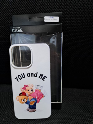   Луксозен силиконов гръб ТПУ Perfect Case за Apple iPhone 14 Pro Max 6.7 Bear you and me 
